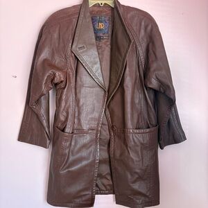 💚LNR Vintage Brown Leather Coat